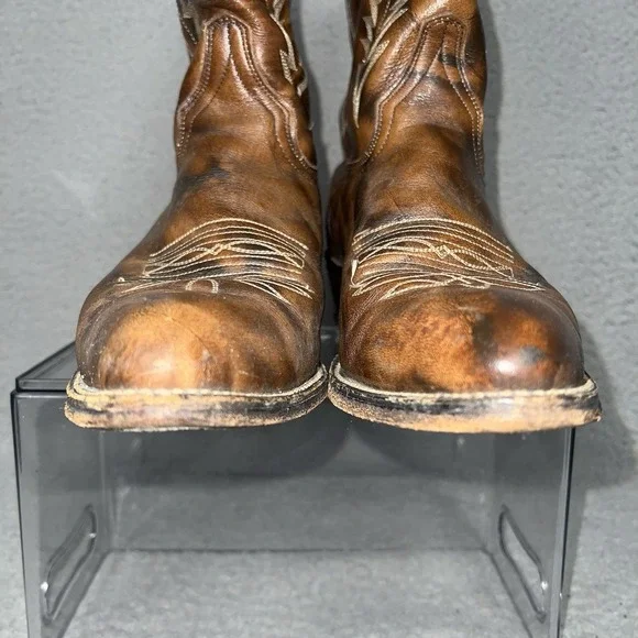 Vintage Abilene Womens Size 11 Brown Leather Western Cowboy Boots - Picture 3 of 14